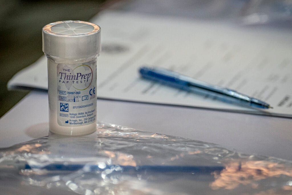 A self-sampling test kit.