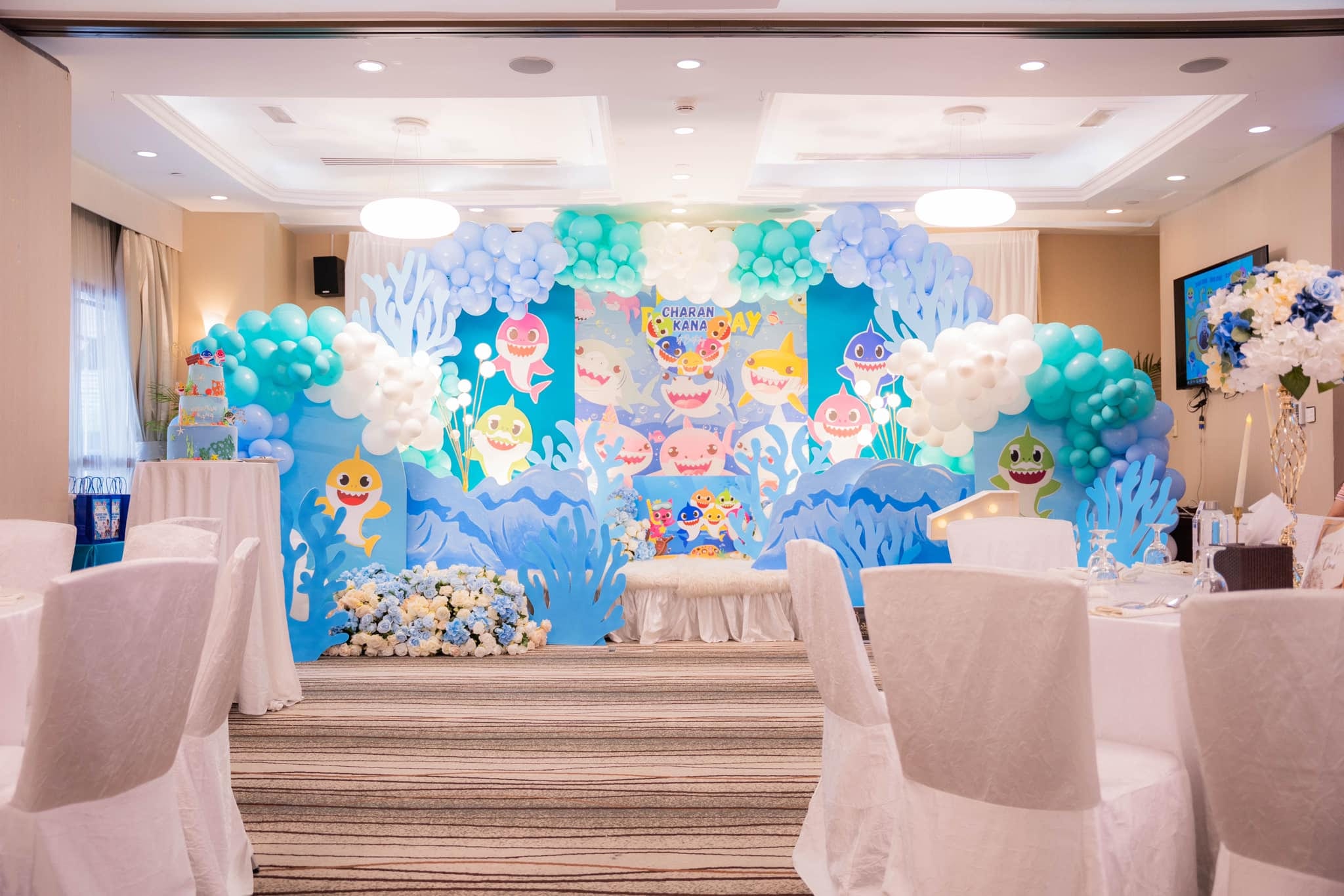 Baby Shark-themed birthday party
