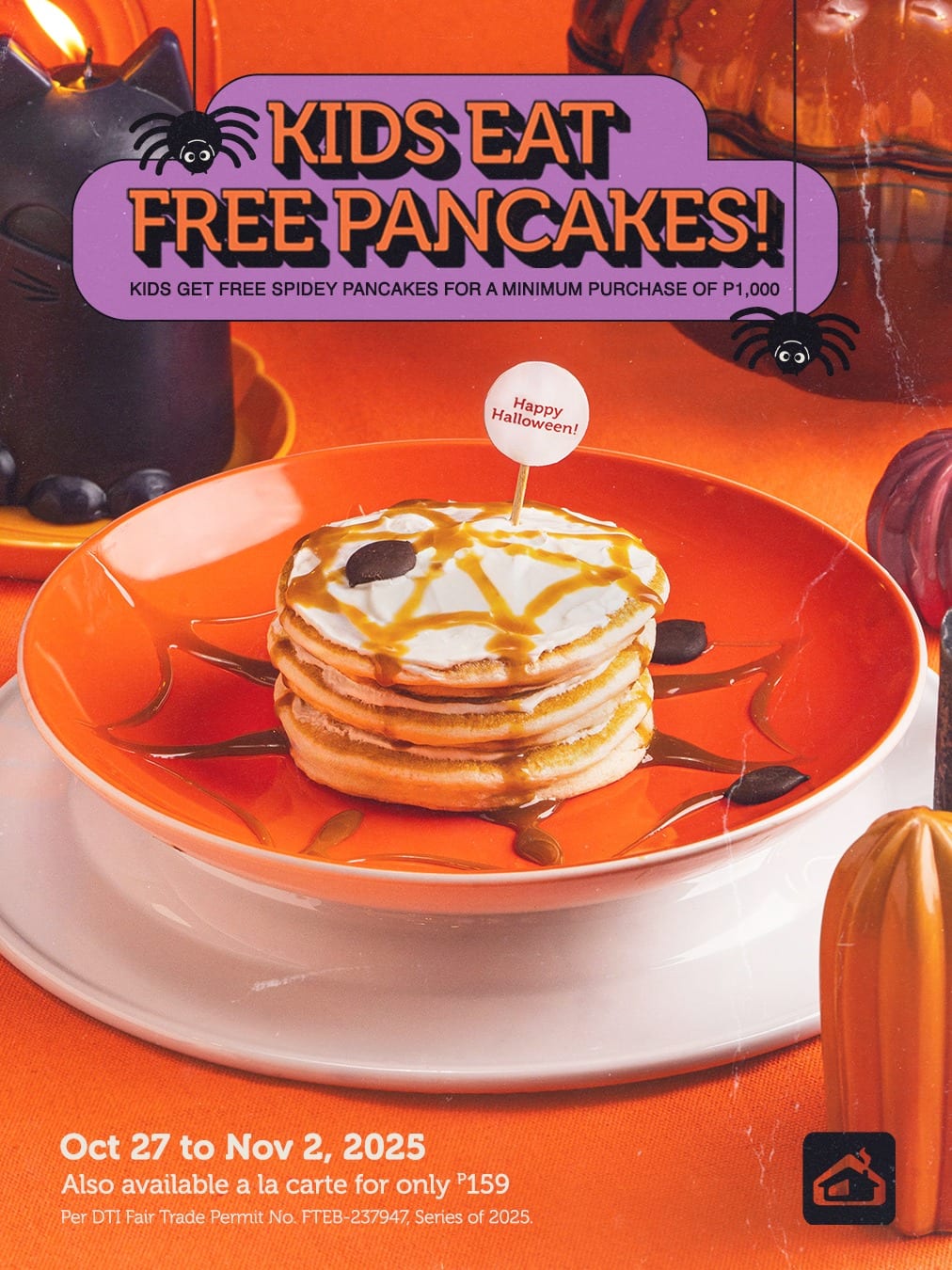 Pancake House Halloween Spidey Pancakes