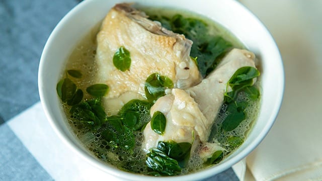 chicken tinola with malunggay