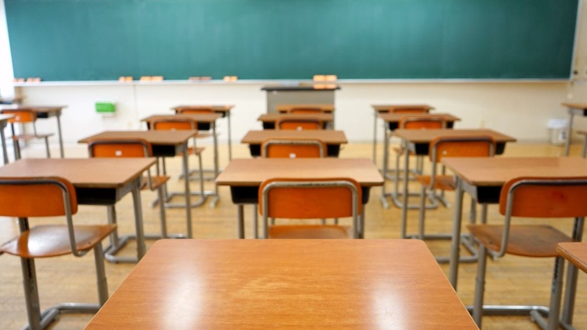 Empty classroom.