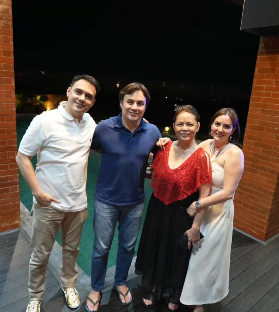 Chesca Garcia and siblings Pichin and Patrick Garcia, with their mom, Celeste Bing Velasco.
