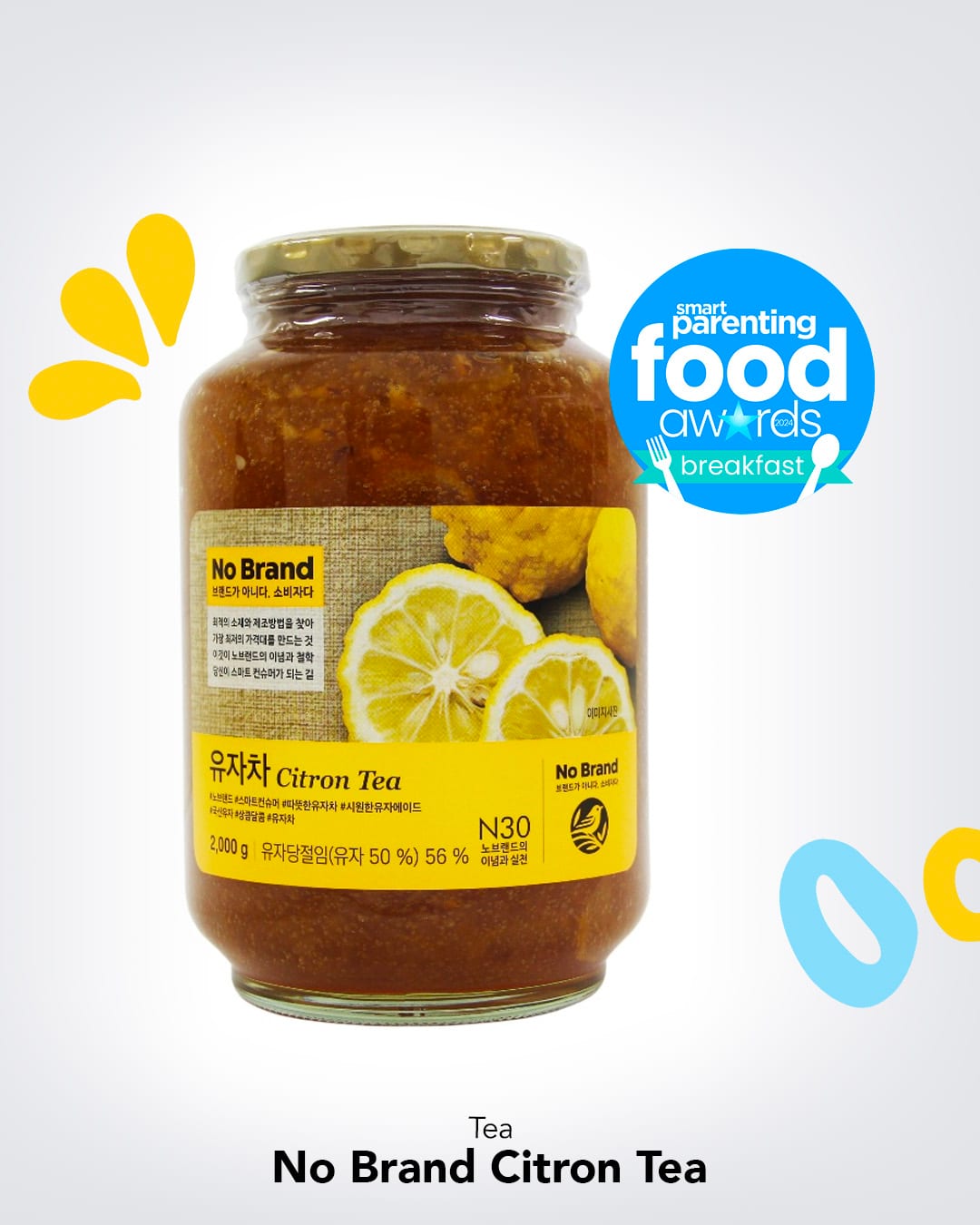 Smart Parenting Food Awards 2024 Breakfast Category Winner: No Brand Citron Tea