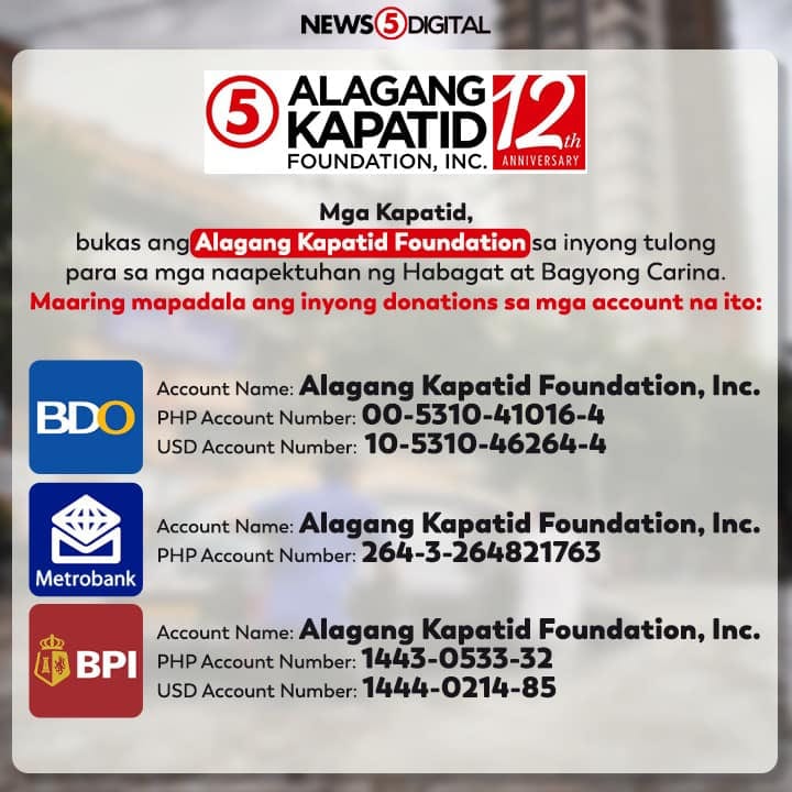 Alagang Kapatid Foundation donation drive