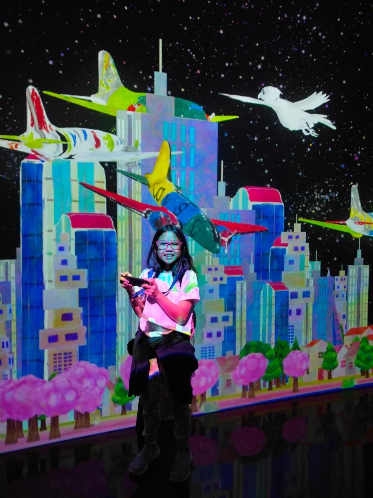 Girl inside Art Science Museum Singapore