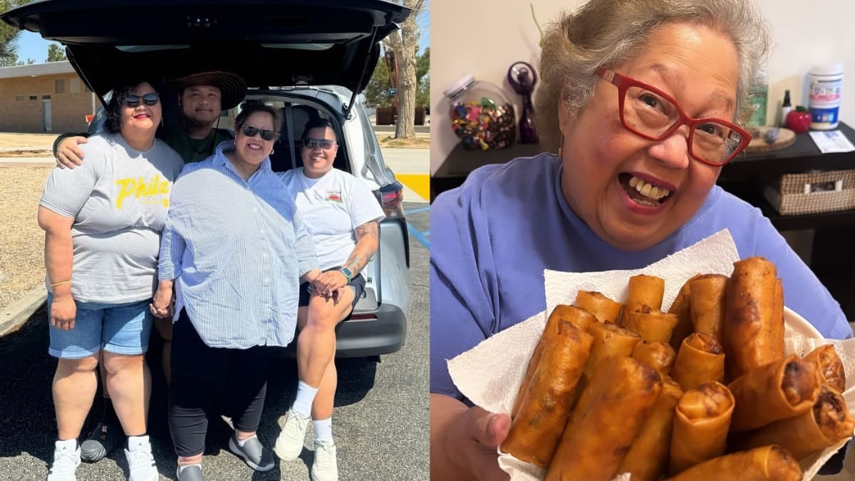 Mama Lulu and her adult children; Mama Lulu
