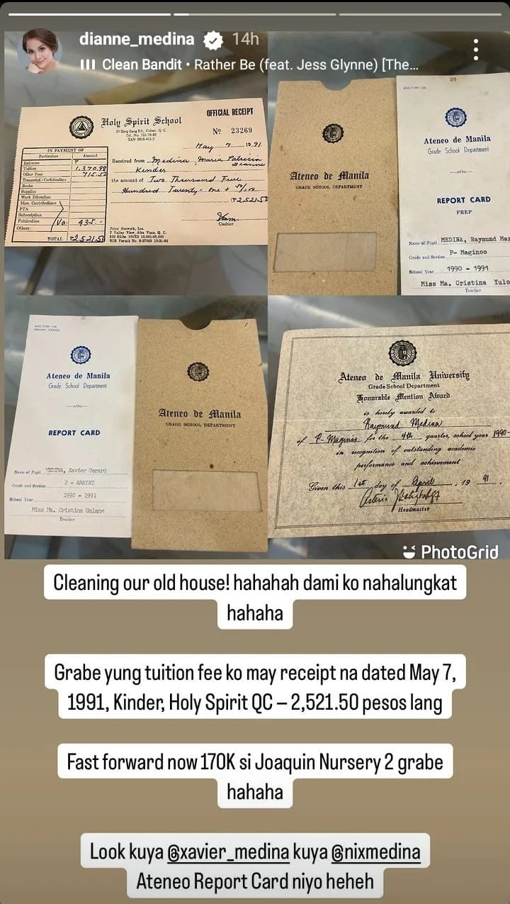 old school receipts and report cards from Dianne Medina