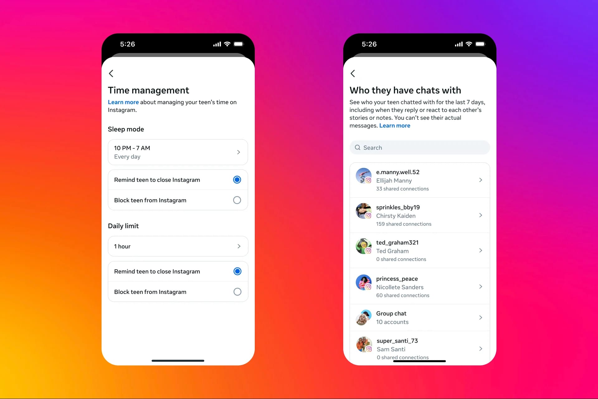 Instagram Teen Accounts new features