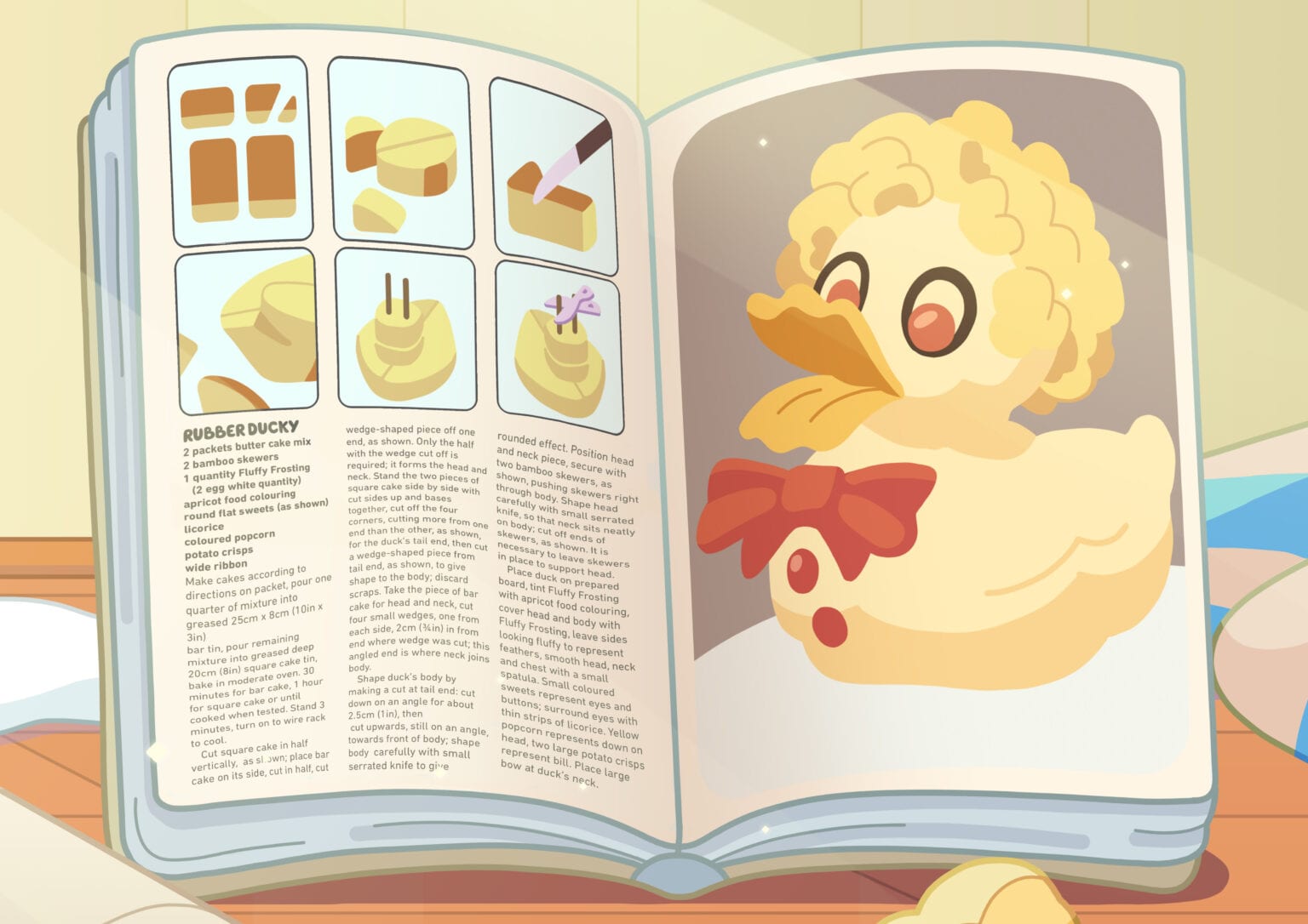 Bluey duck cake