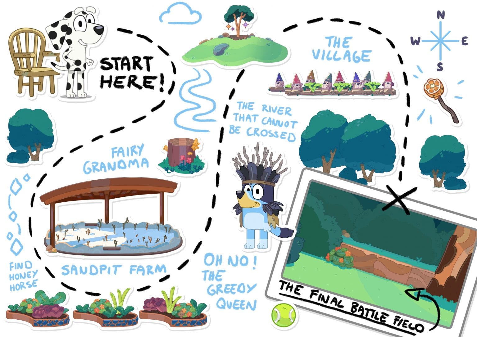 Bluey 'Map it out' activity