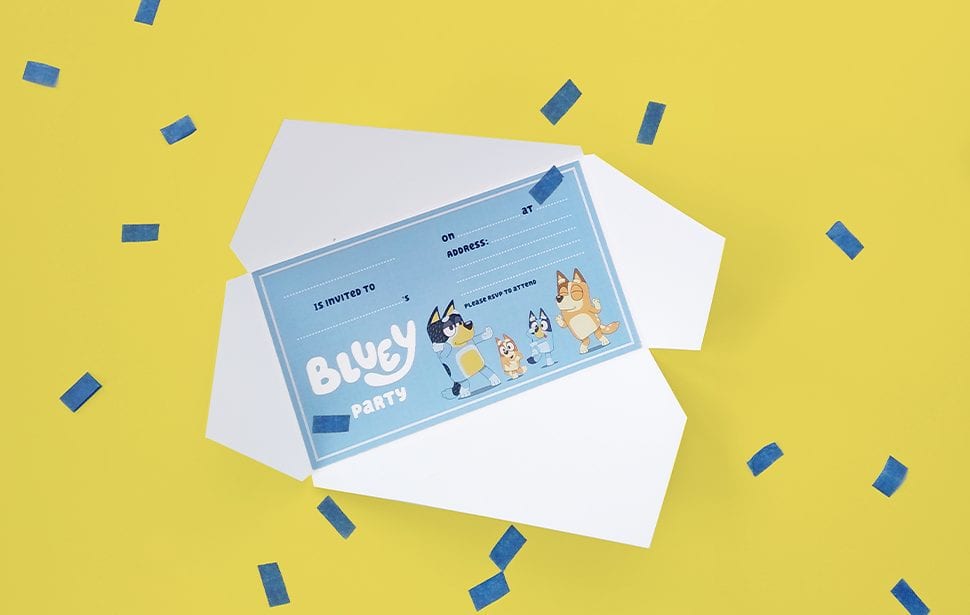 Bluey birthday party invitation