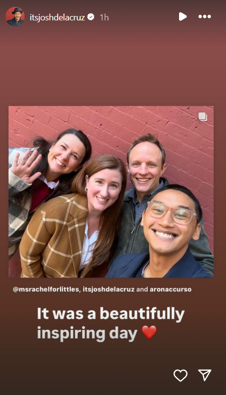Josh dela Cruz of Blue's Clues' Instagram story