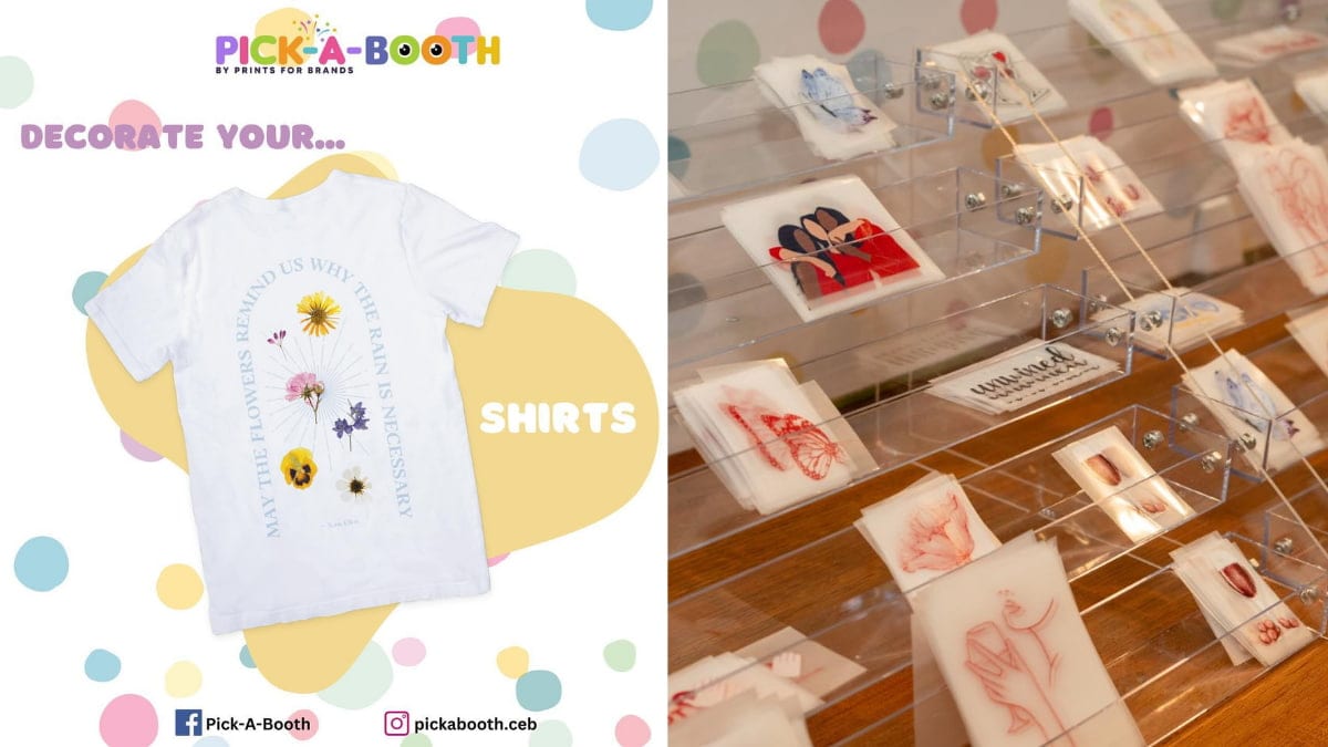 Pick-A-Booth shirt design and stickers