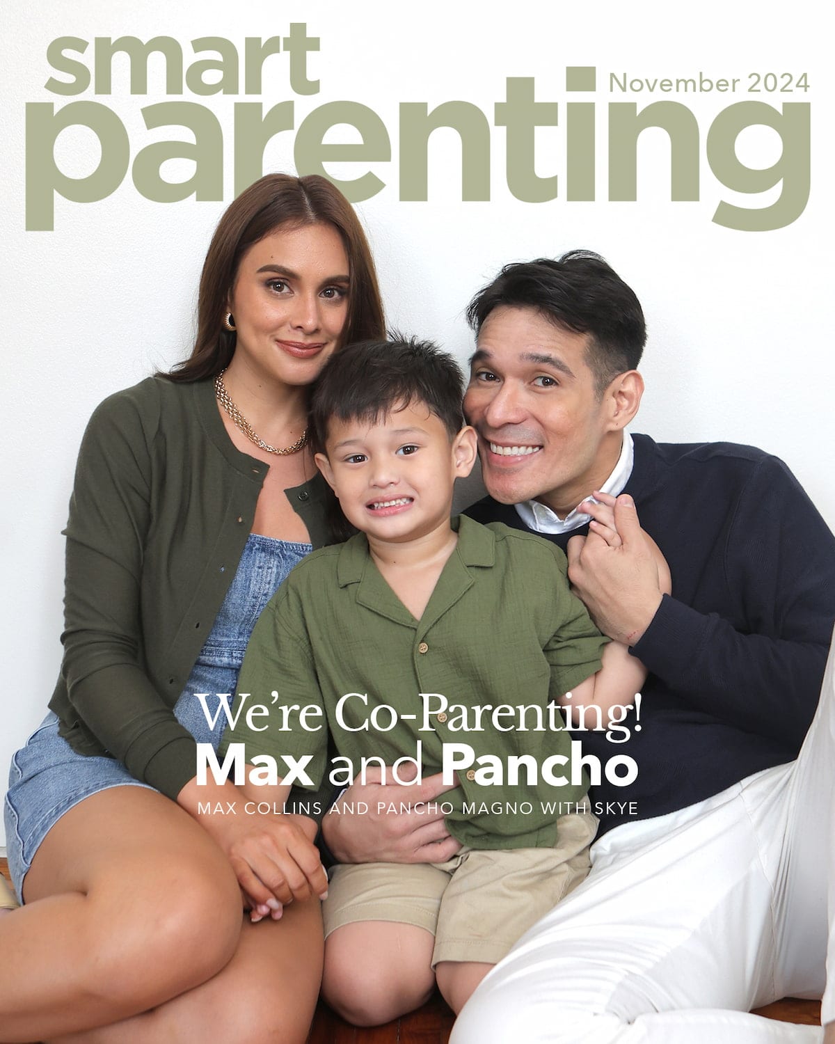 Happy family of three