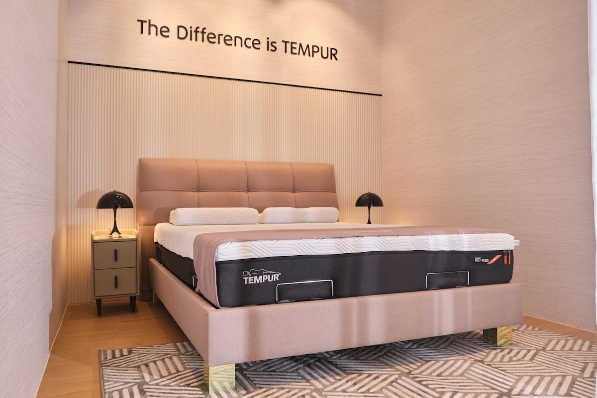 Bed in showroom