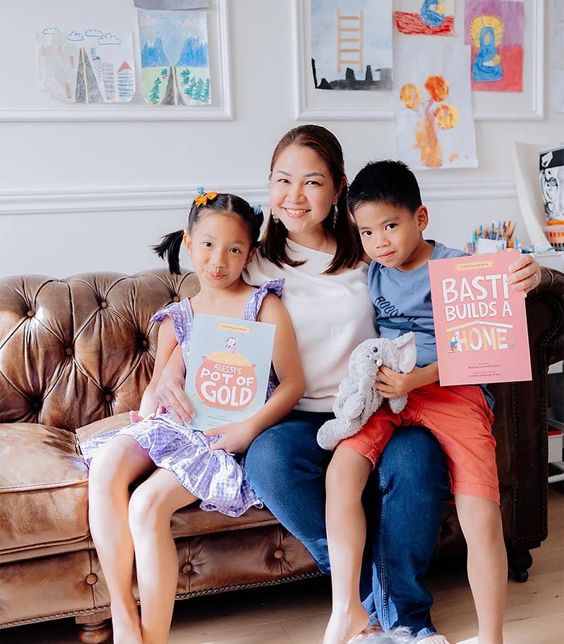 Mom and two kids