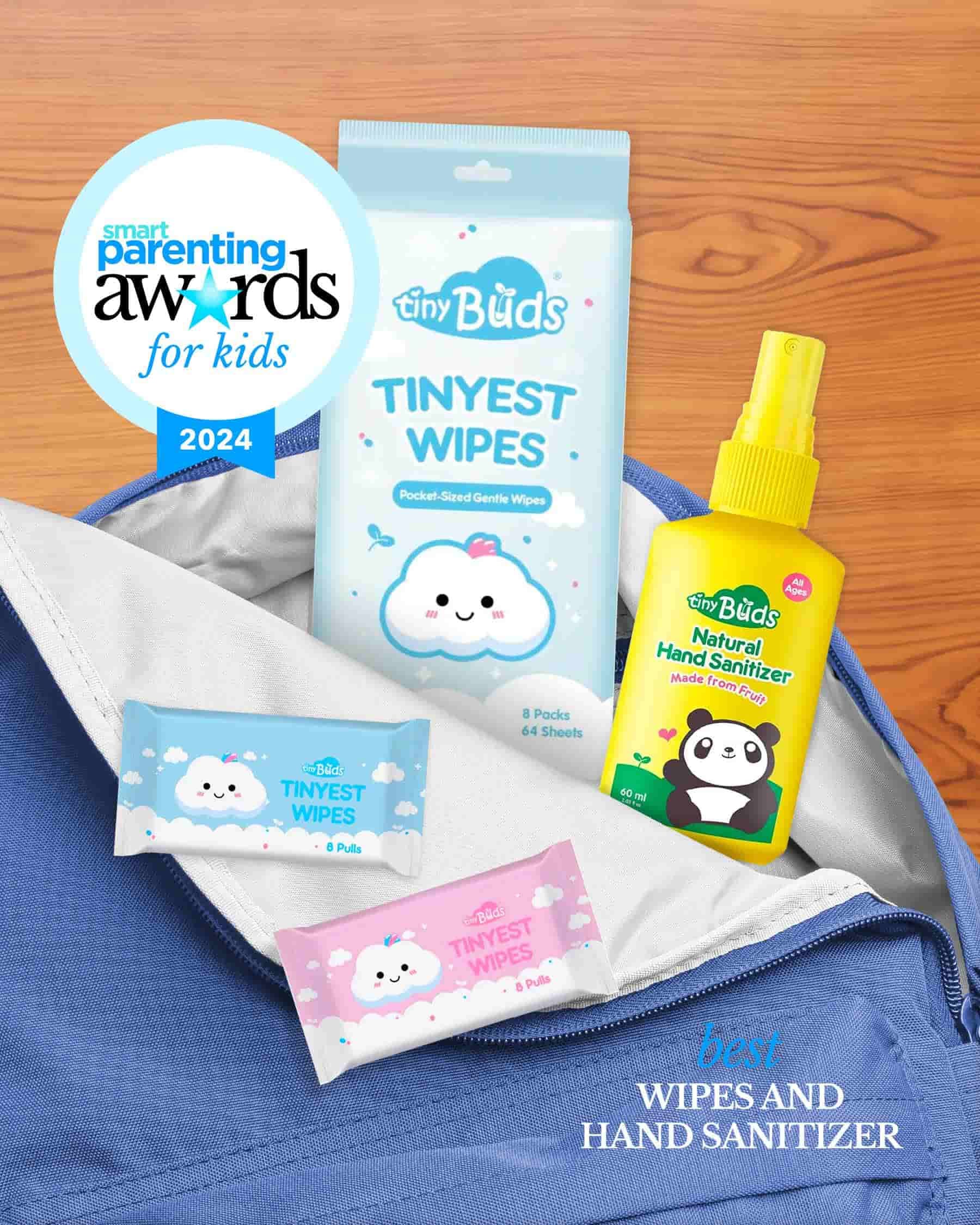 Tiny Buds Waterfill Wipes and Hand Sanitizer