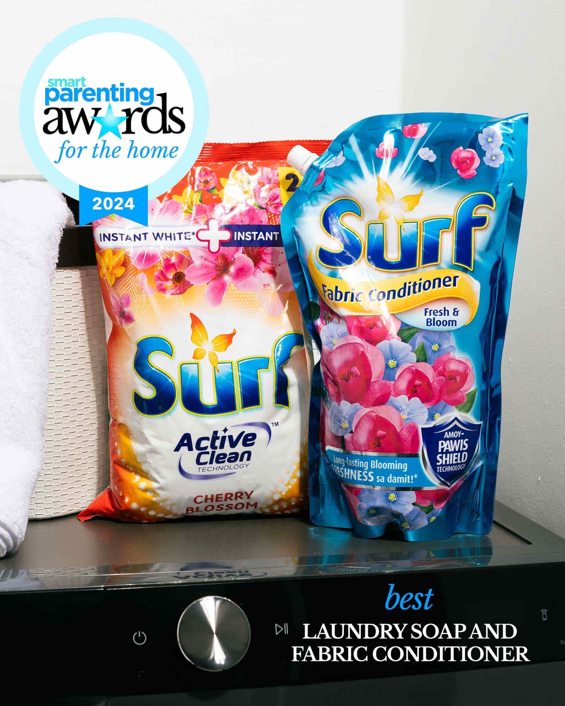 Surf Active Clean Technology Cherry Blossom Powder Detergent and Surf Fabric Conditioner Fresh & Bloom