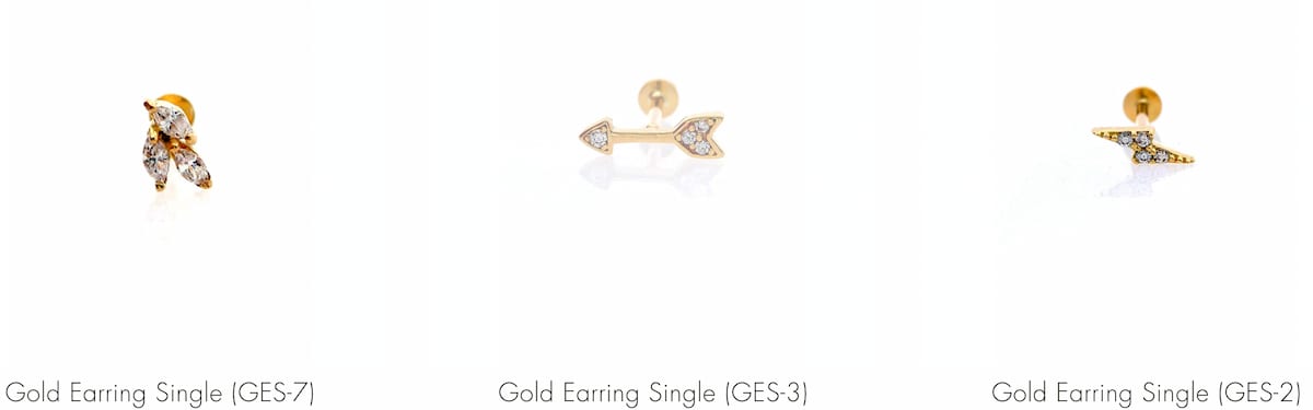 Gold earrings
