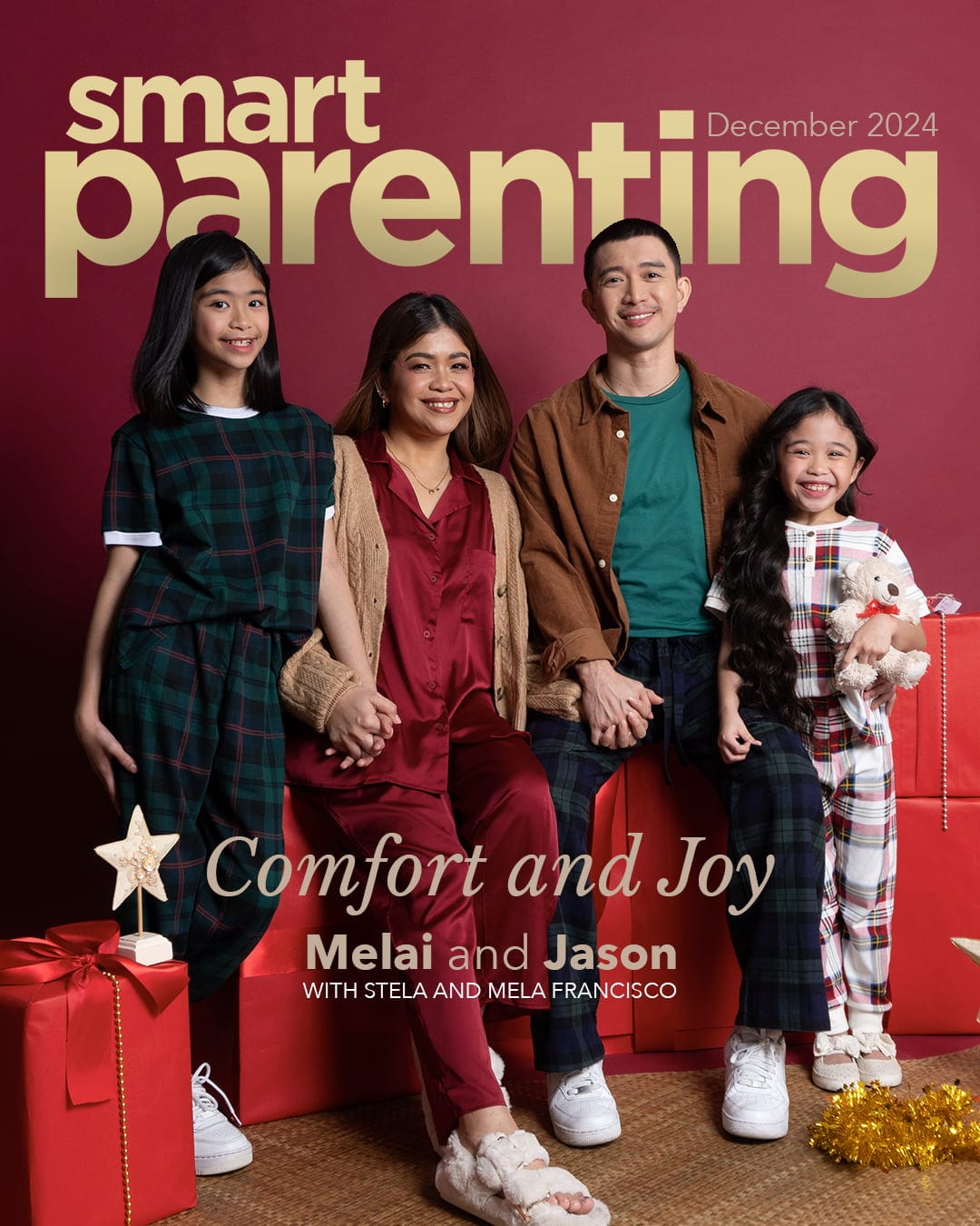 happy family of four
