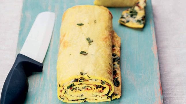baked malunggay omelet wrap