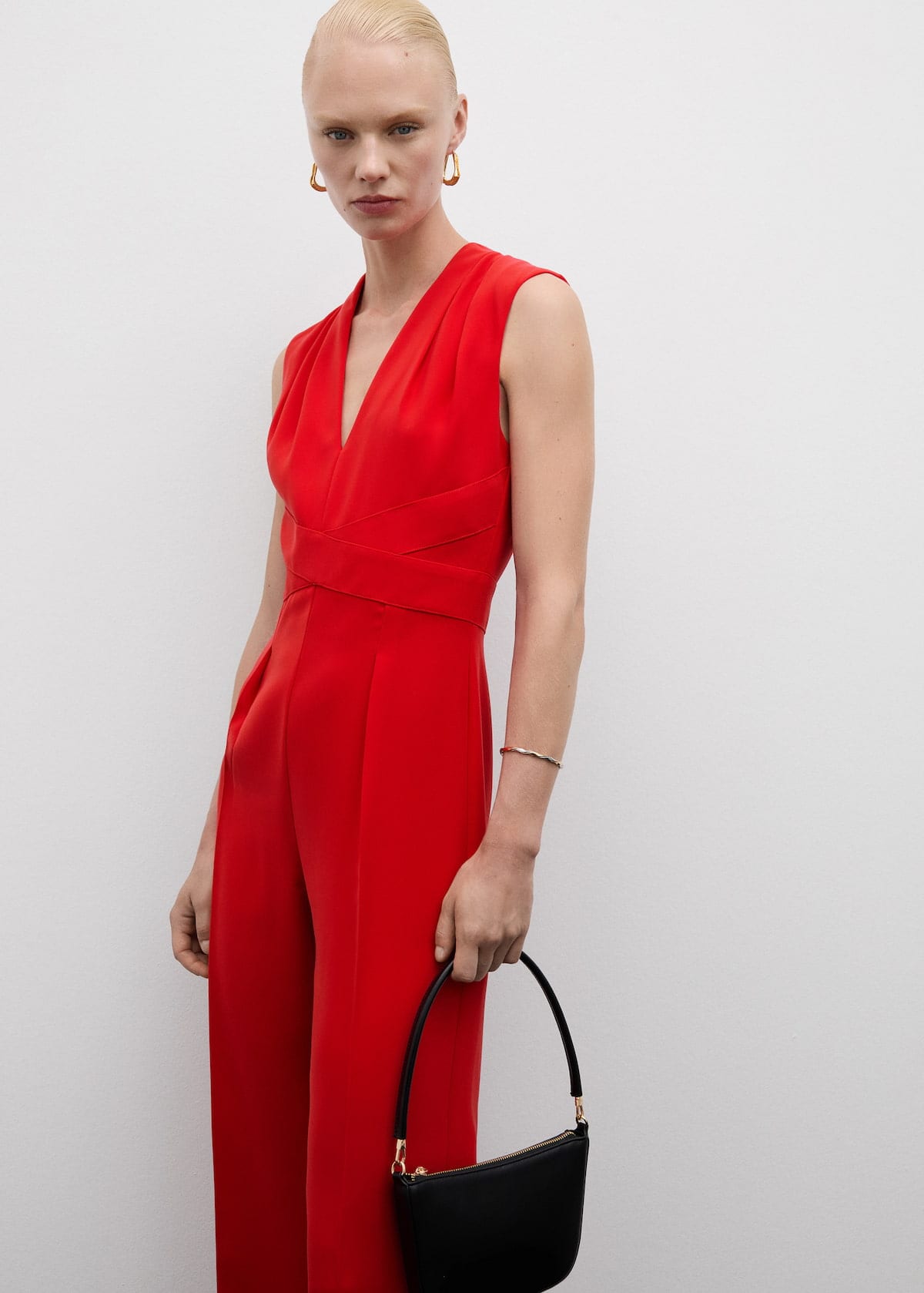 red jumpsuit