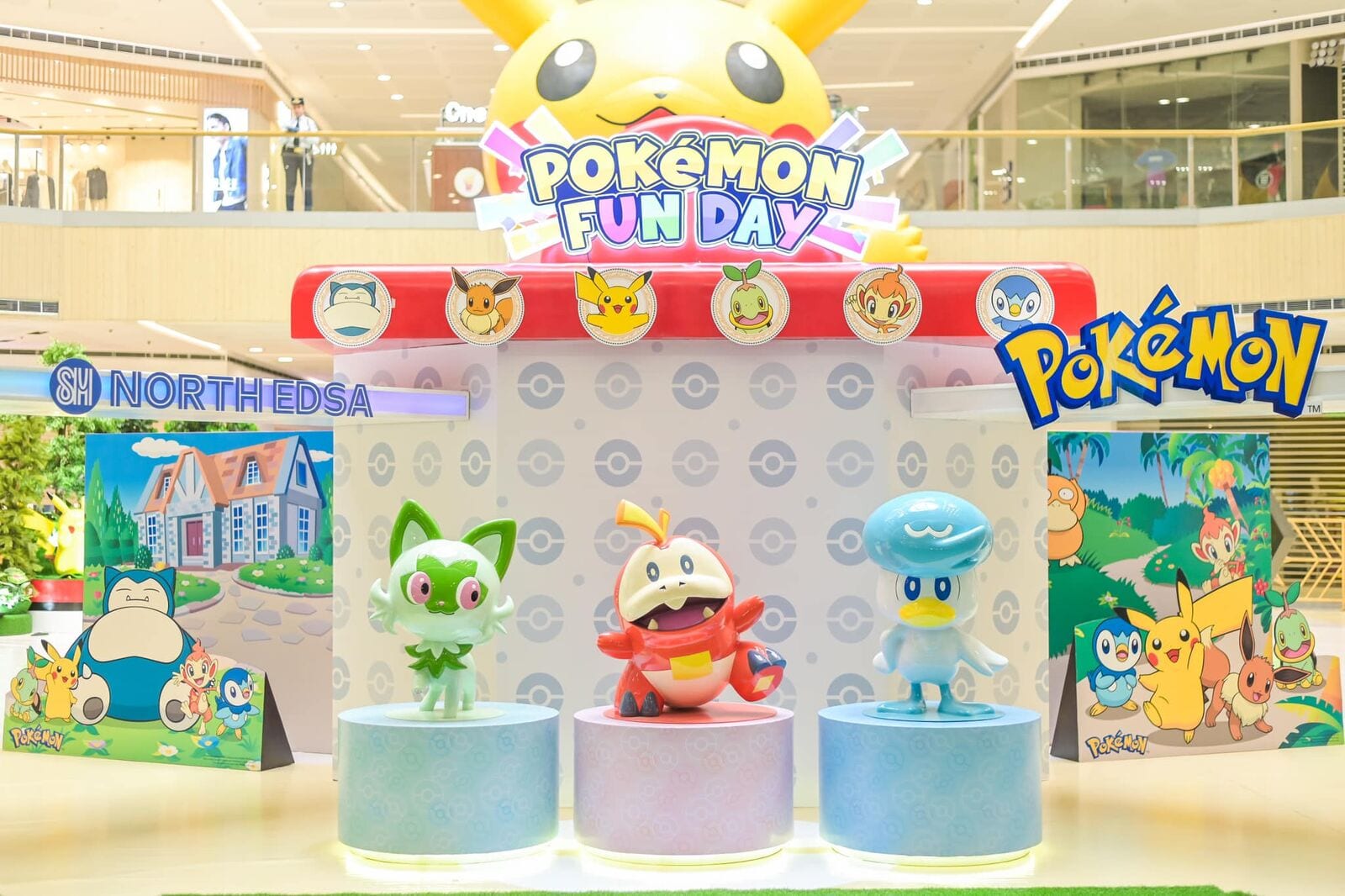 Pikachu inflatable at the Pokemon Fun Day event.