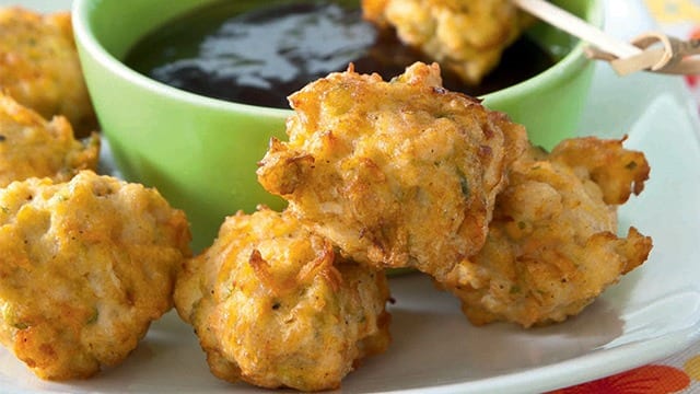 Chicken Meatballs served with sweet soy sauce