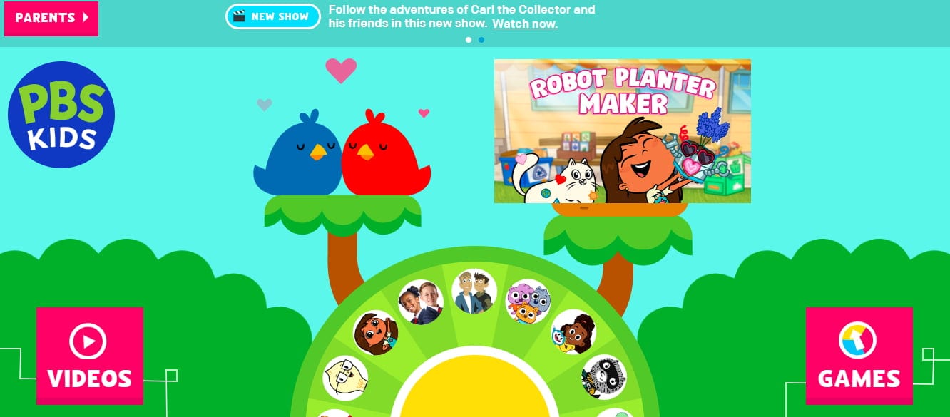 PBS Kids homepage