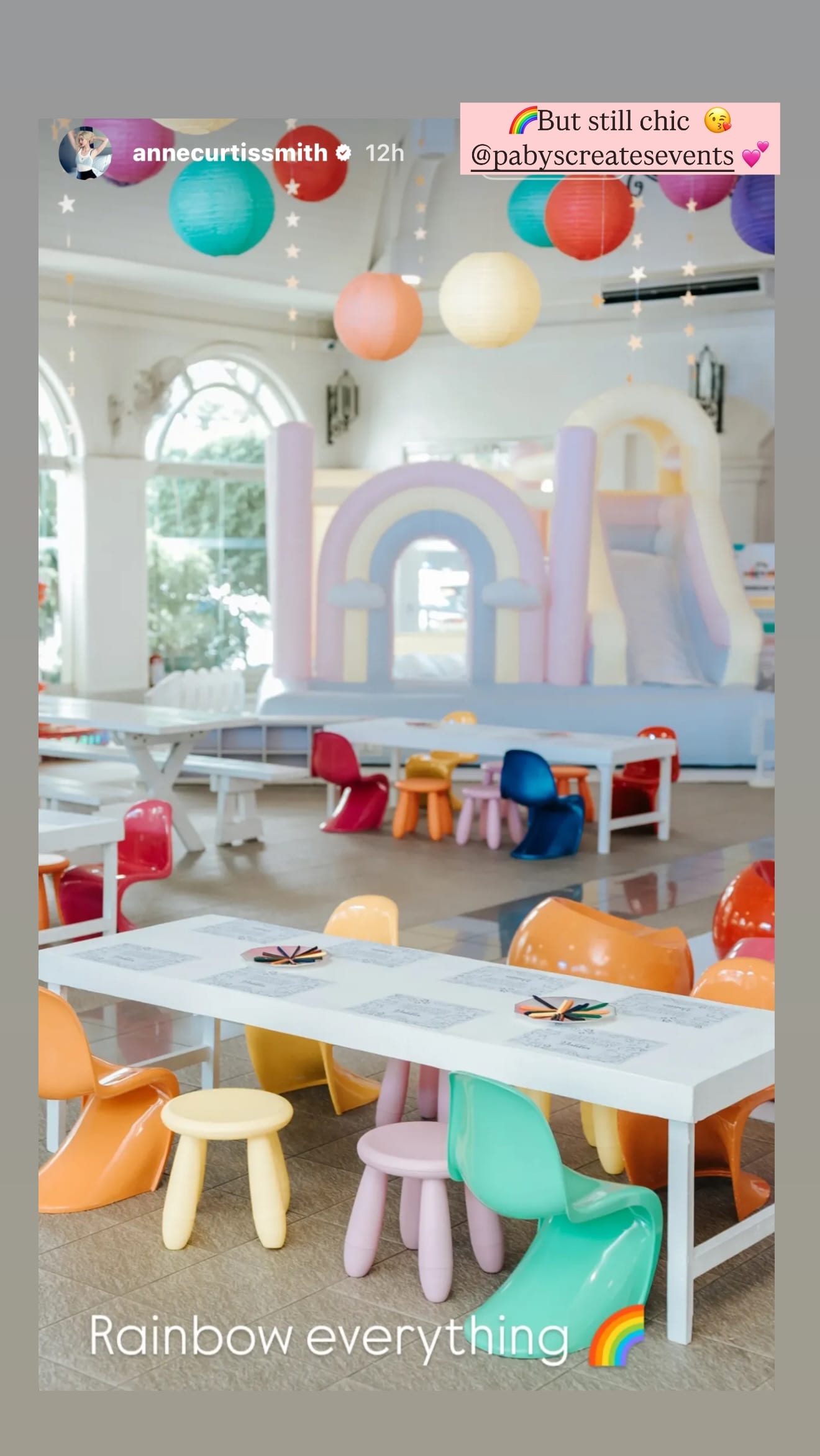 Dahlia's fifth birthday rainbow-themed celebration.