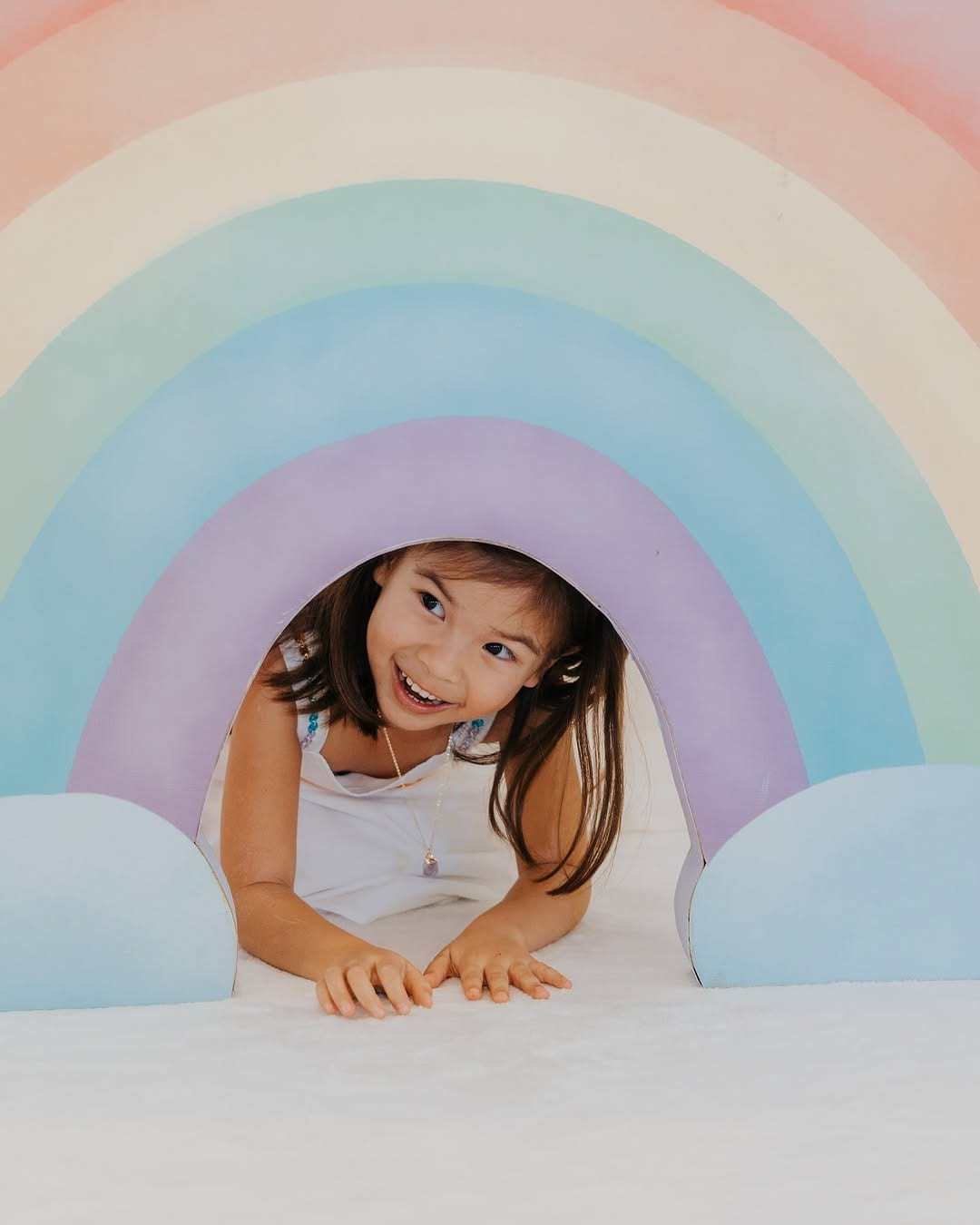 Dahlia's fifth birthday rainbow-themed celebration.