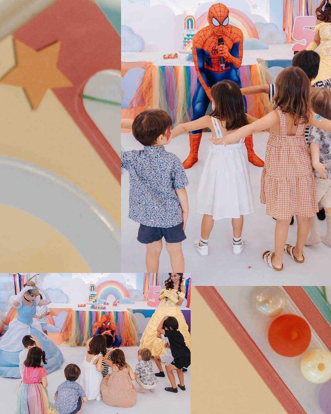 Dahlia's fifth birthday rainbow-themed celebration.