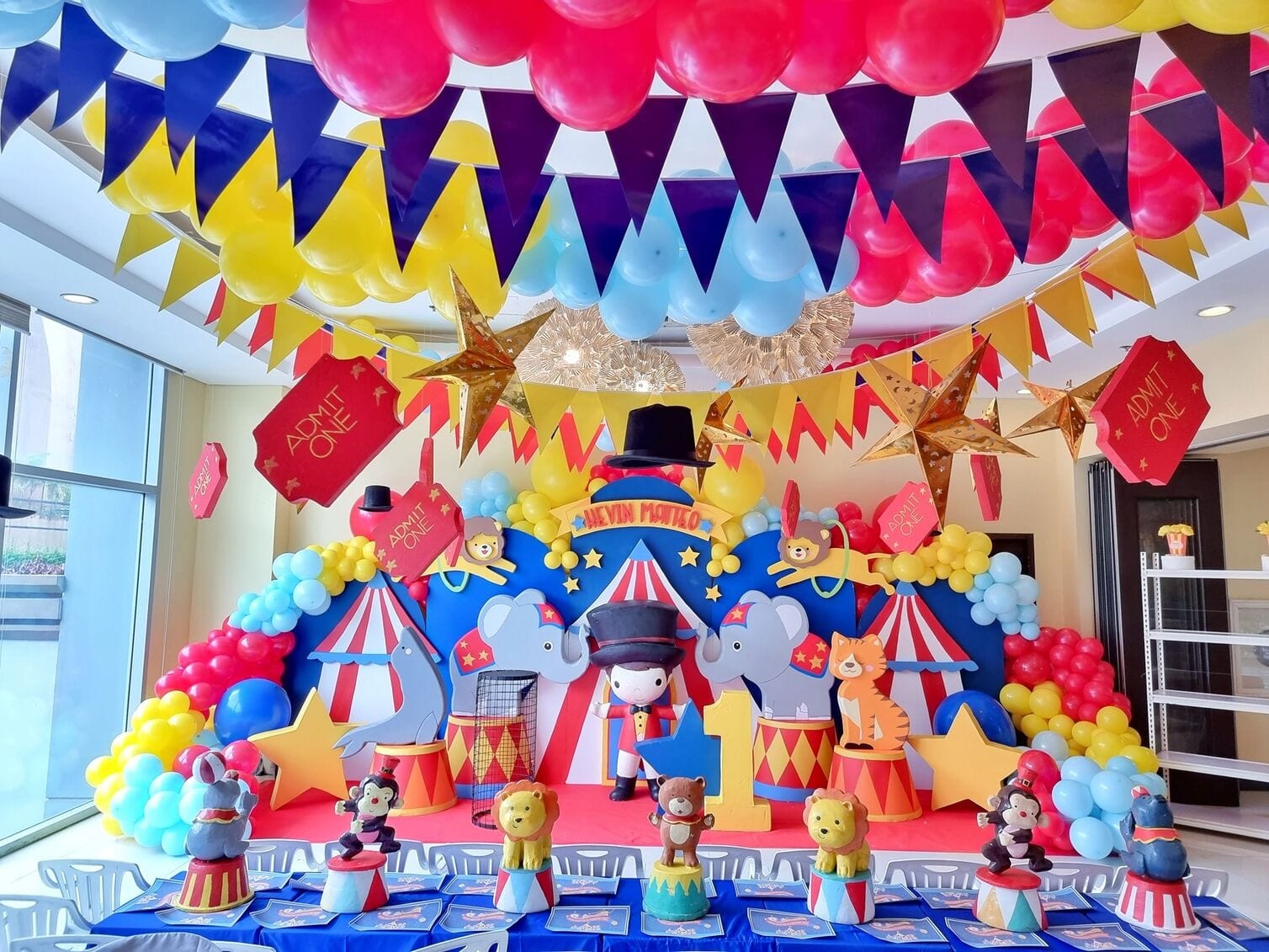Circus-themed birthday party.