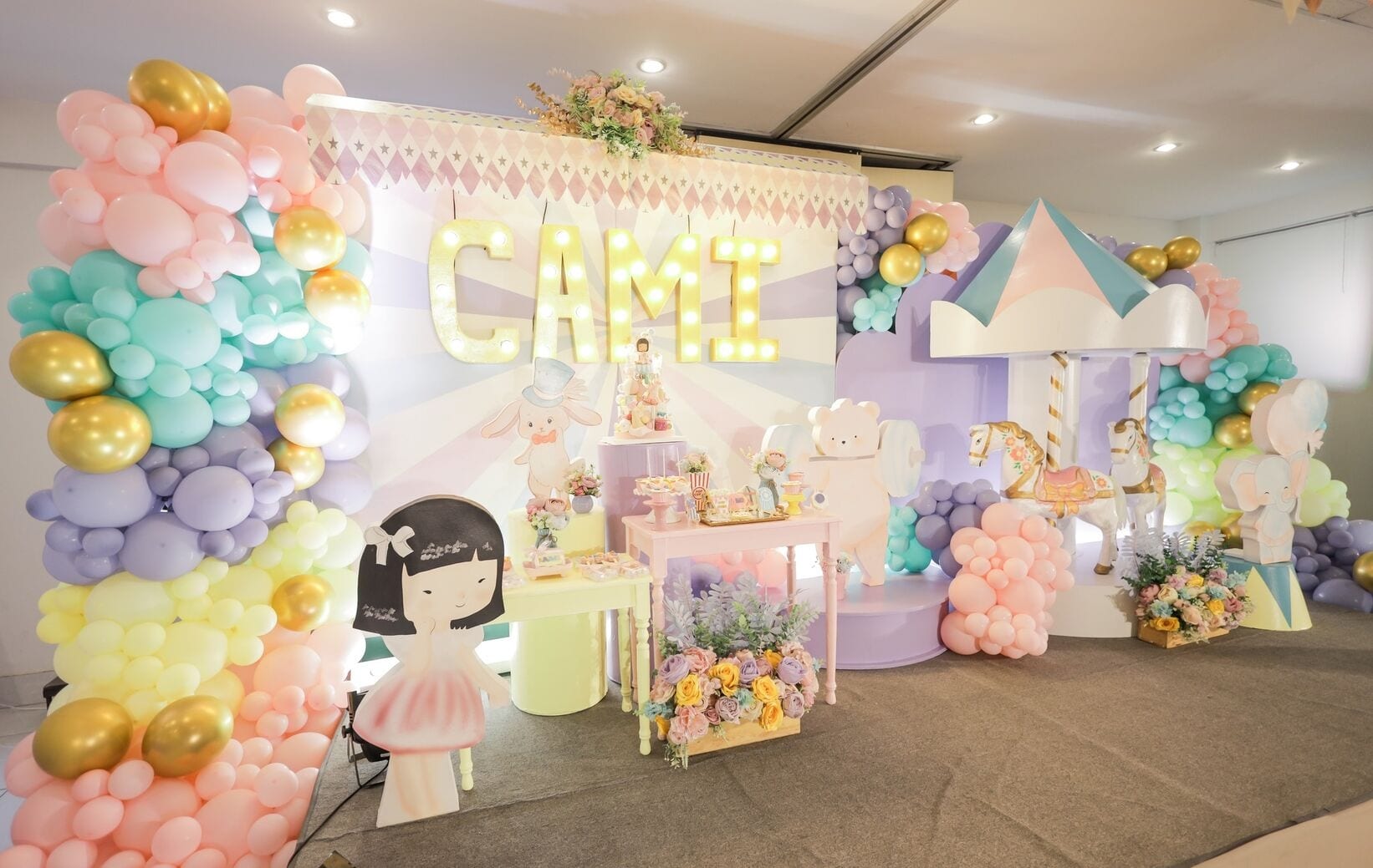 Circus-themed birthday party.