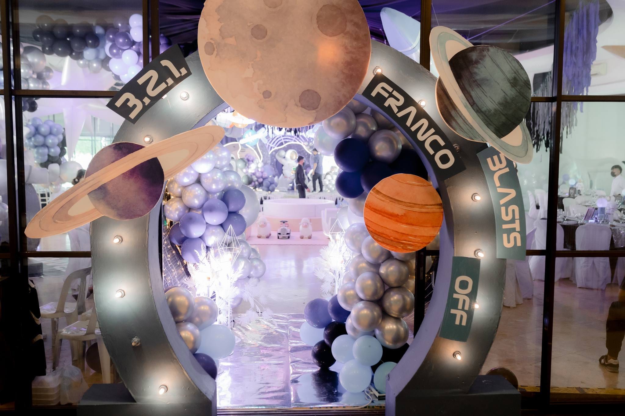 Space-themed birthday party.