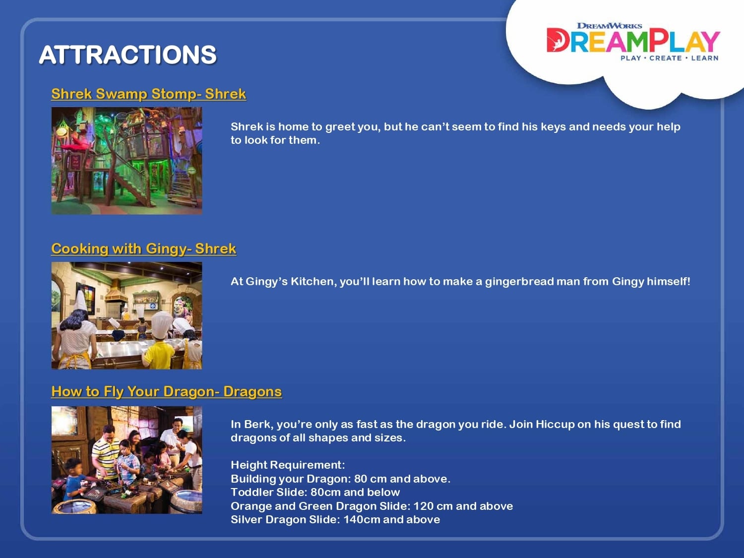 DreamPlay birthday package