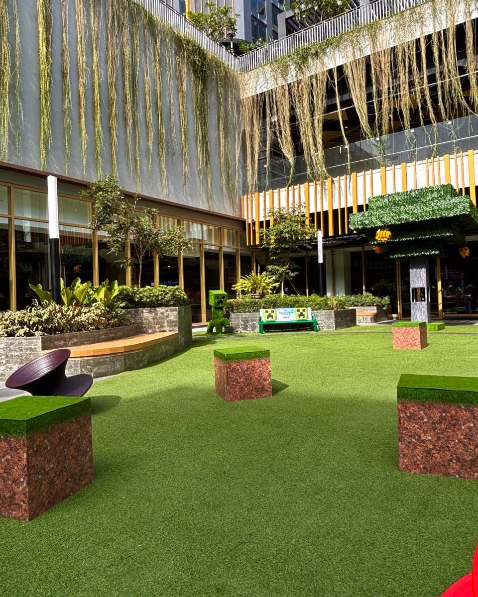 Minecraft Exhibit in Opus Mall.  