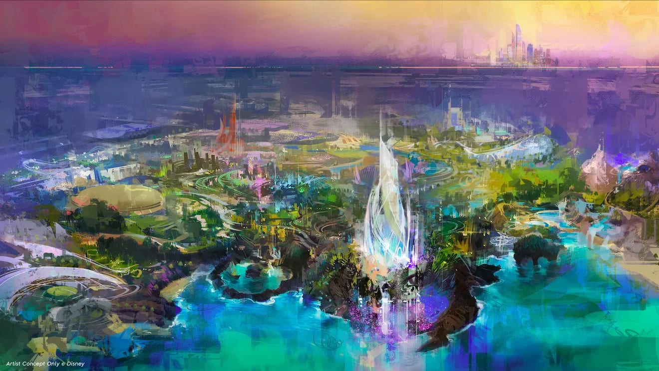 The Walt Disney Company's concept art for the upcoming Disneyland theme park in Abu Dhabi.