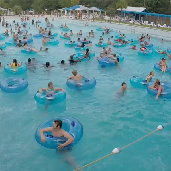 Can you spot the drowning child in a pool of swimmers 