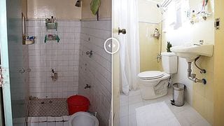 These 5 Tiny Bathroom Makeovers Show Clever Space Solutions