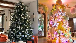 These Celebrity Christmas Trees Have Swans and Unicorns as Decor!