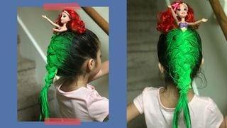 Girl's Little Mermaid-Themed Hair Blows Competition Out Of The Water