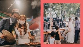 Viral 'Isaw' Wedding With Drive-Through Reception Costs P10,000